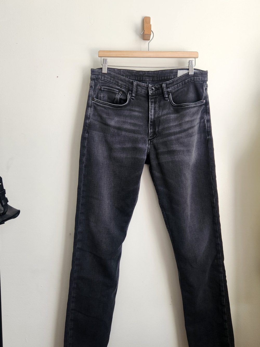 Rag & Bone Mens Jeans 34x32 Slim Fit Black Minimalist